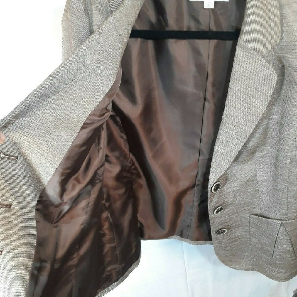 NWT Le Suit Women's Suit  Blazer Jacket Tan - Picture 7 of 12